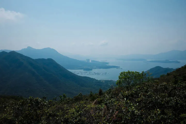 Three Fathoms Cove and the highrises of Ma On Shan